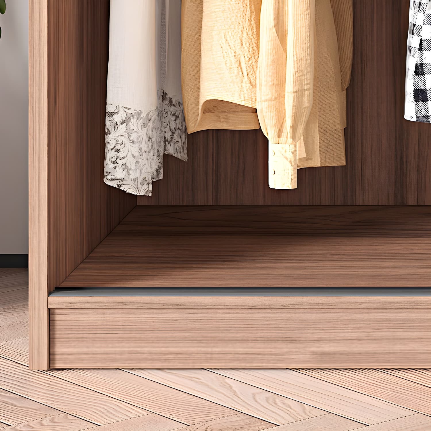 Contemporary Sliding Door Storage Cabinet Bedroom Cabinet with Drawers thumbnail 8