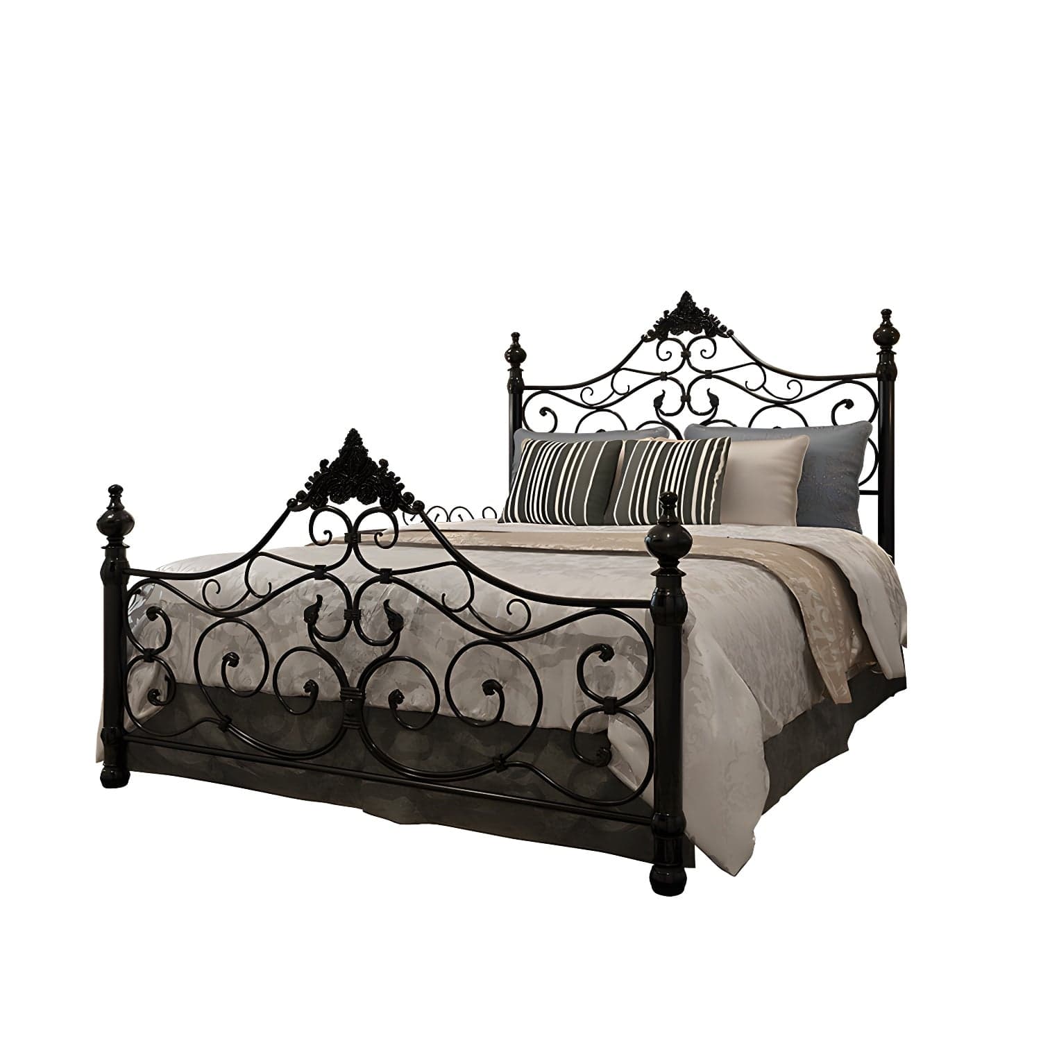 Industrial Antique Metal Bed Frame Wire-Grid Low Profile Open-Frame Bed thumbnail 7