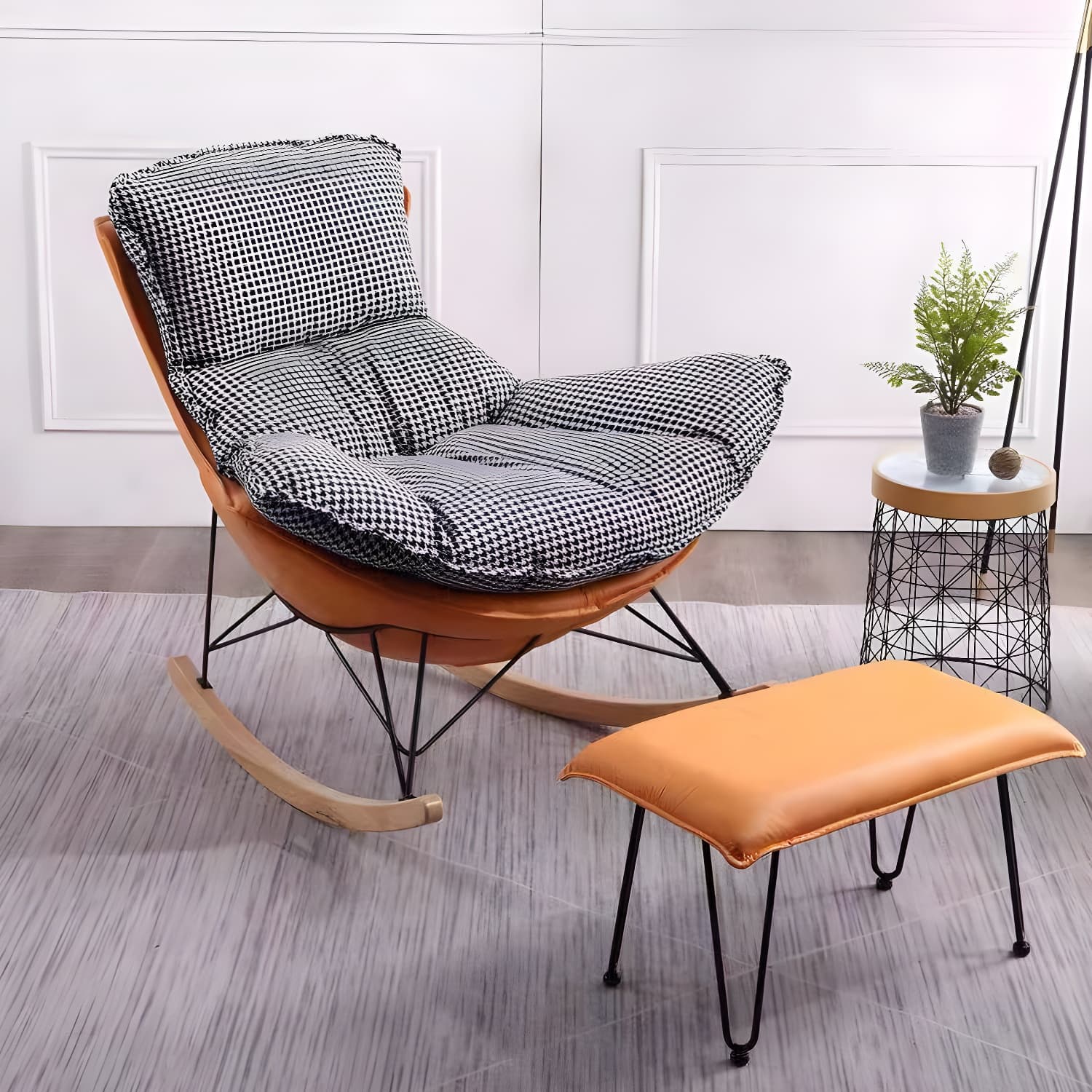 Modern Style Rocking Chair Indoor Sofa Rocking Chair for Living Room thumbnail 8