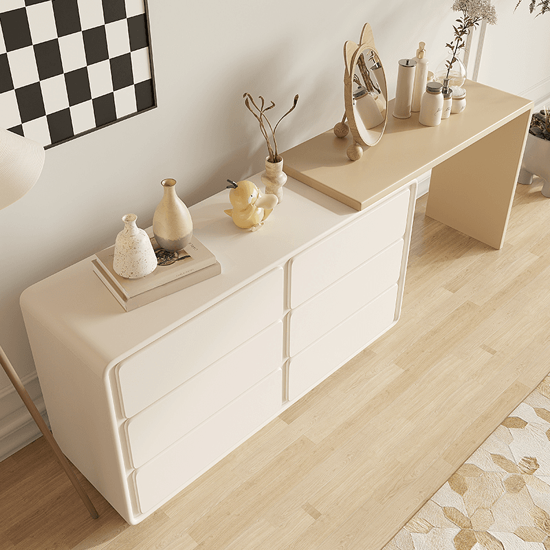 Art Deco Large Vanity Set with Chalk Seating, Lumber Frame, Mirror Lights, Chair, and Desk Included thumbnail 4