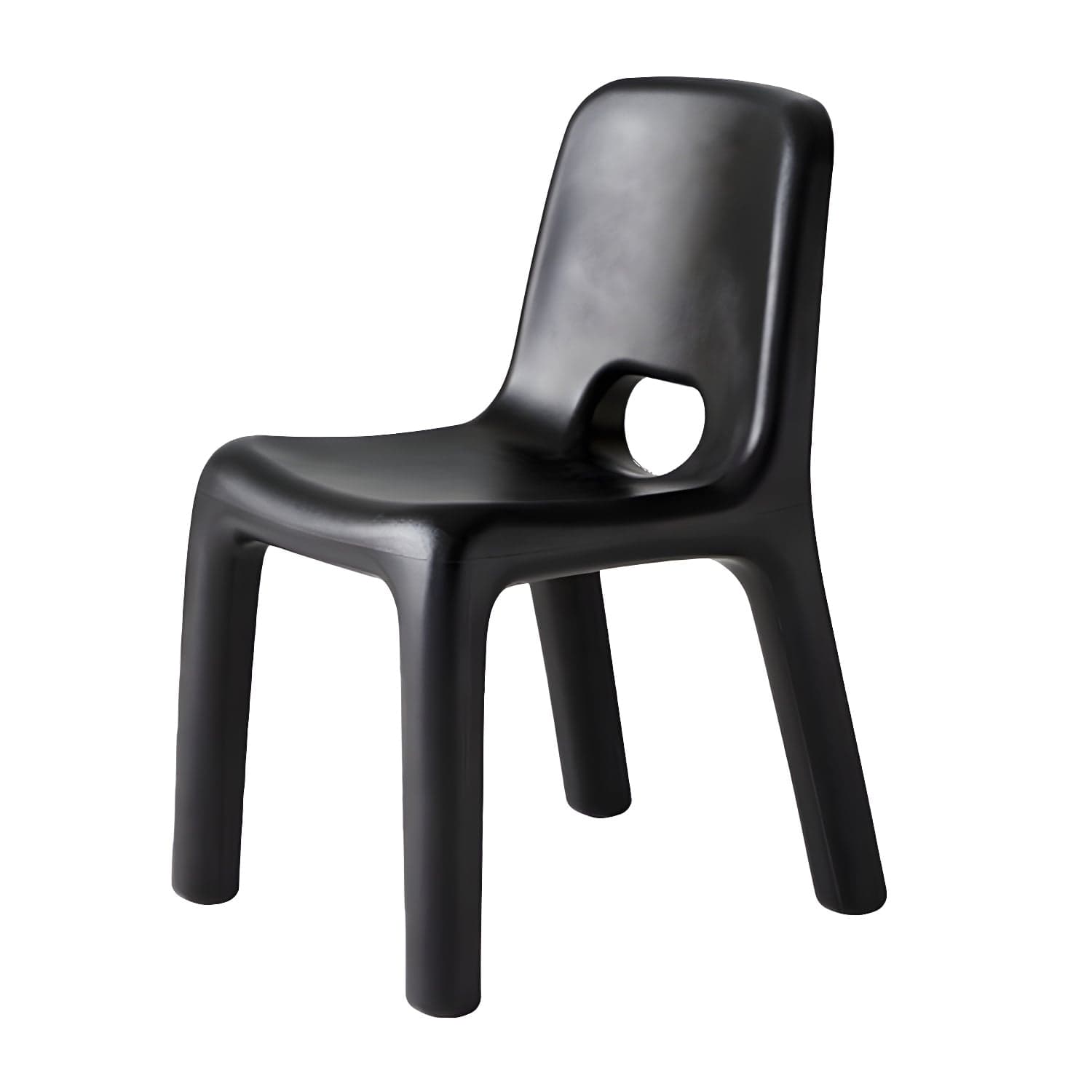 Scandinavian Style Non-Upholstered Low Back Plastic Side Chair for Kitchen & Dining thumbnail 1