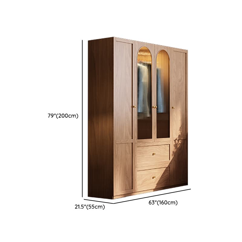 Trendy Unfinished Color Engineered Wood Unattached Armoire Cabinet thumbnail 13