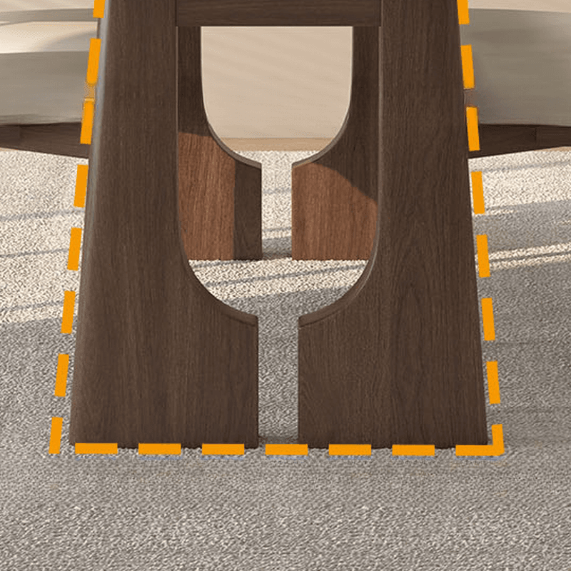 Dining Table Set with Slate Two-sided Pedestal, Upholstered Back, Fixed Table, Padded Chair, and White Top thumbnail 7