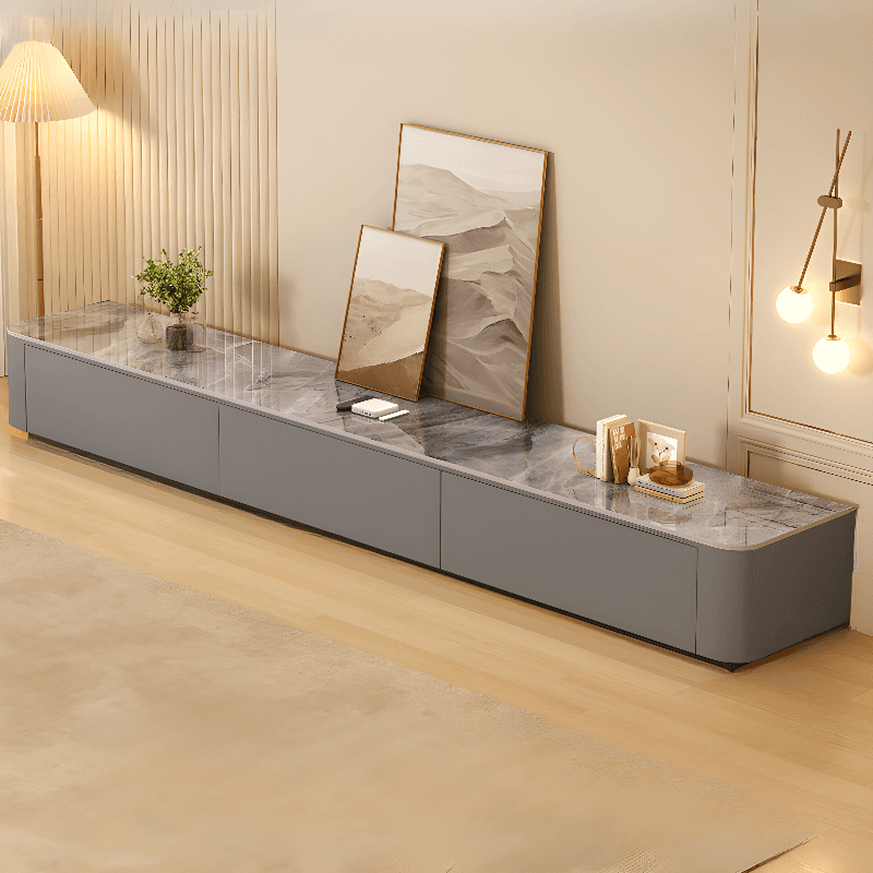 Rectangular Sintered Stone Countertop TV Stand with 3-Drawer/5 Drawers/4 Drawers and Cable Management in a Modern Simple Style thumbnail 1
