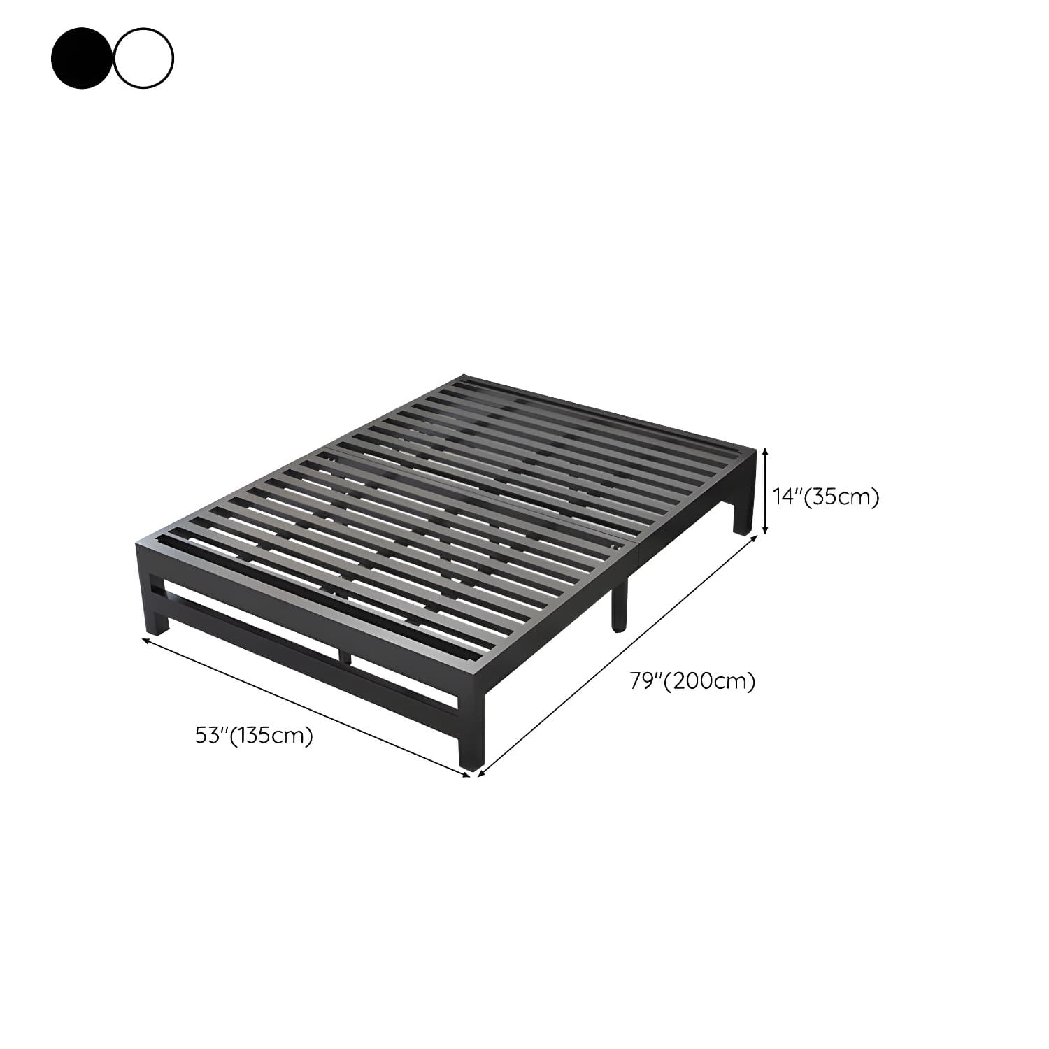 Modern Metal Bed Frame with Legs and Non-Upholstered Solid Color Design thumbnail 27