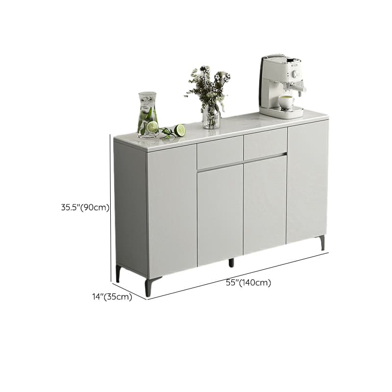 Contemporary Living Room Stone Top Sideboard with Doors and Drawers thumbnail 14