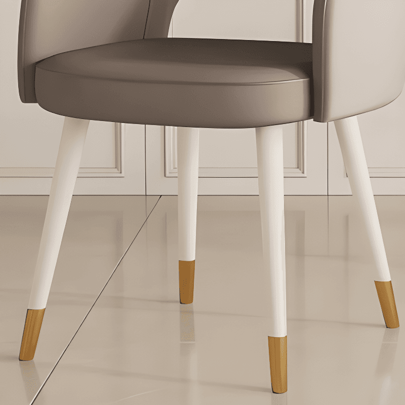 Modern Simple Style Arm Chair with Ventilated Back, Padded Upholstery, Arms, and Metal Legs thumbnail 9