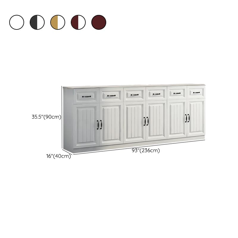 White Buffets & Sideboards with Cabinets and Drawers for Dining Room - image 20