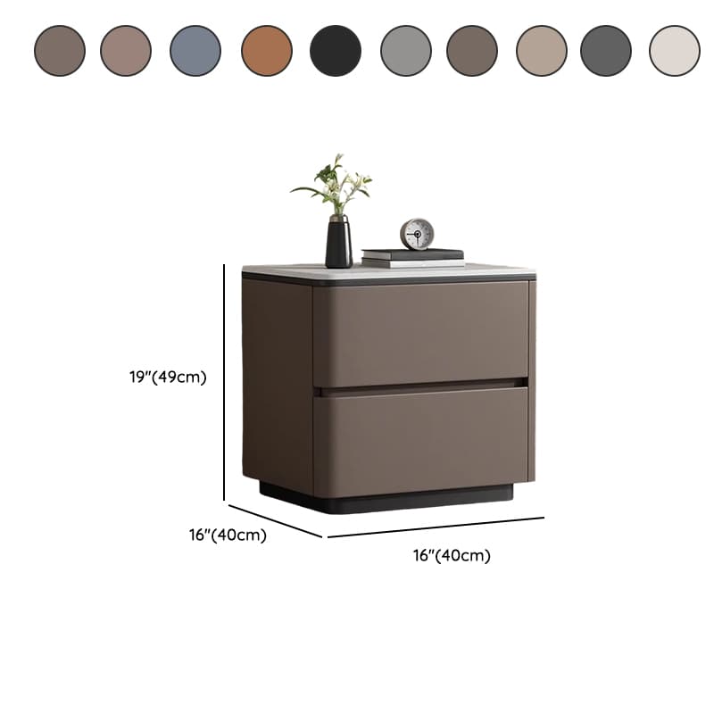 Organic Modern Nightstand With Drawer Organization, 2 Drawers, and Stone Countertop thumbnail 14