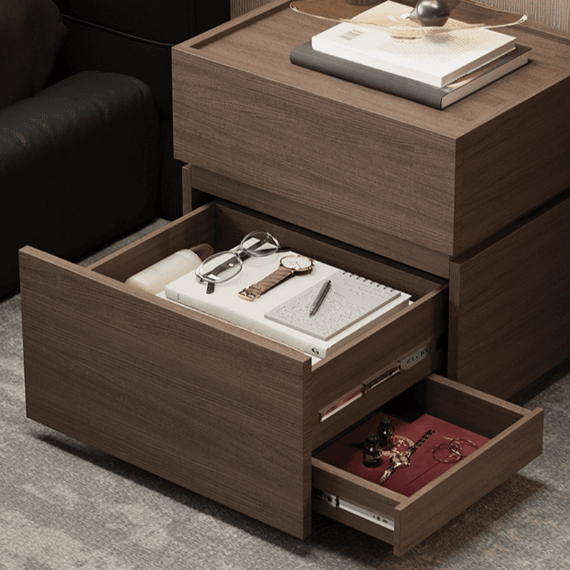 Organic Modern Nightstand With Drawer Organization and 3 Drawers in Real Wood thumbnail 13
