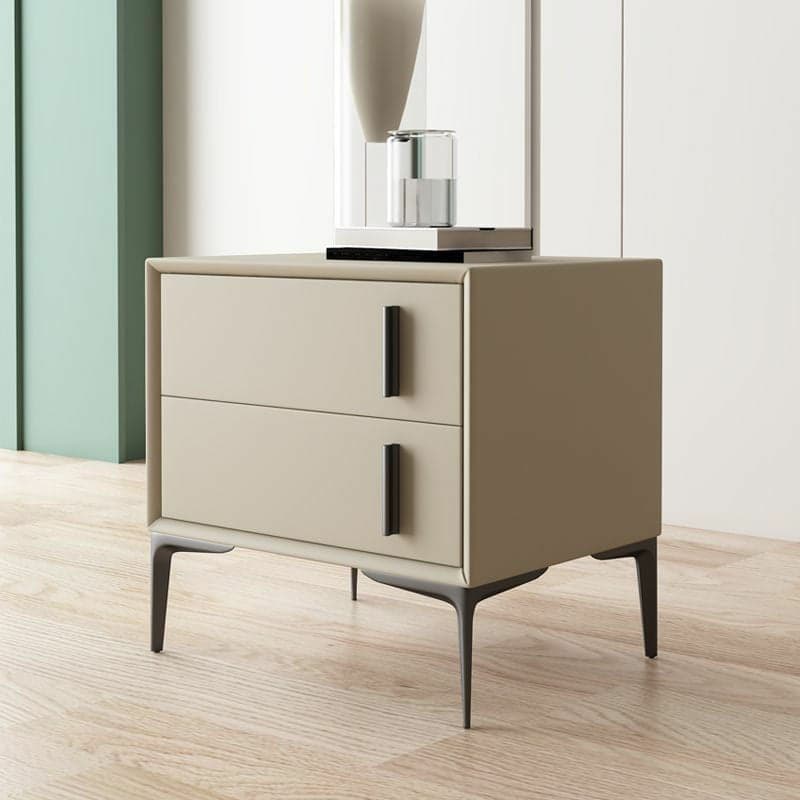 Trendy Multi Color Pu Drawer Storage Nightstand with 2 Drawers & Leg thumbnail 1