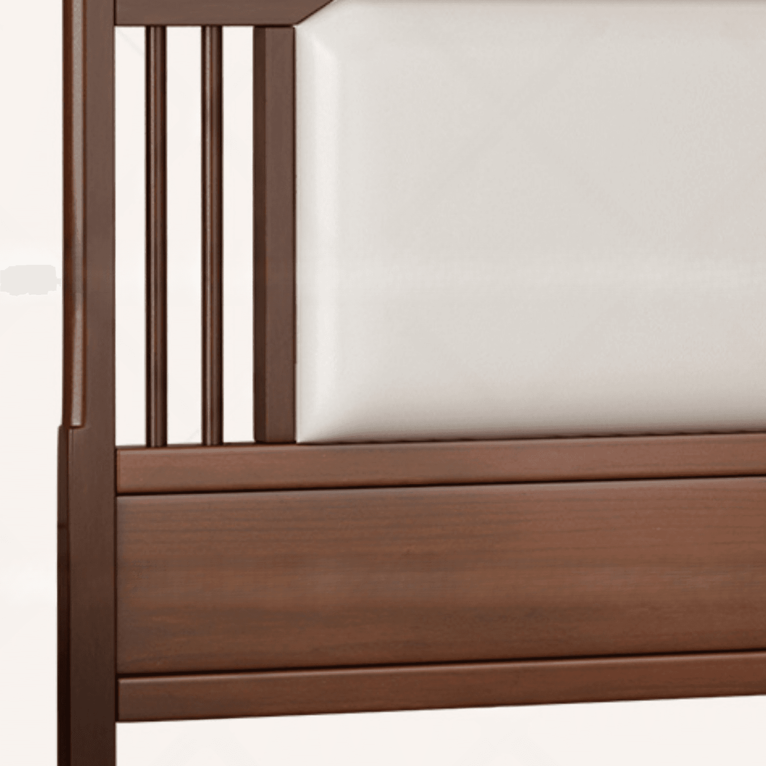 Modish No Distressing Timber Panel Headboard with Rectangle/Stepped Shape for Queen/King/Full Bed, Featuring Sponge Upholstery and Standard Height thumbnail 10