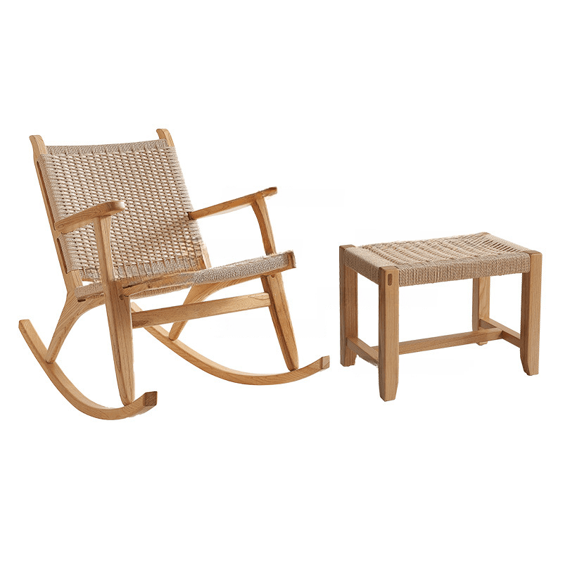 Wood Front Porch Rocking Chairs with Rear Back, Stationary thumbnail 9