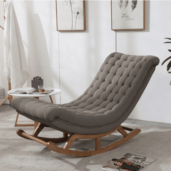 Cocoa/Azure/Olive Green Casual Rocking Chair Couch with Ottoman thumbnail 5