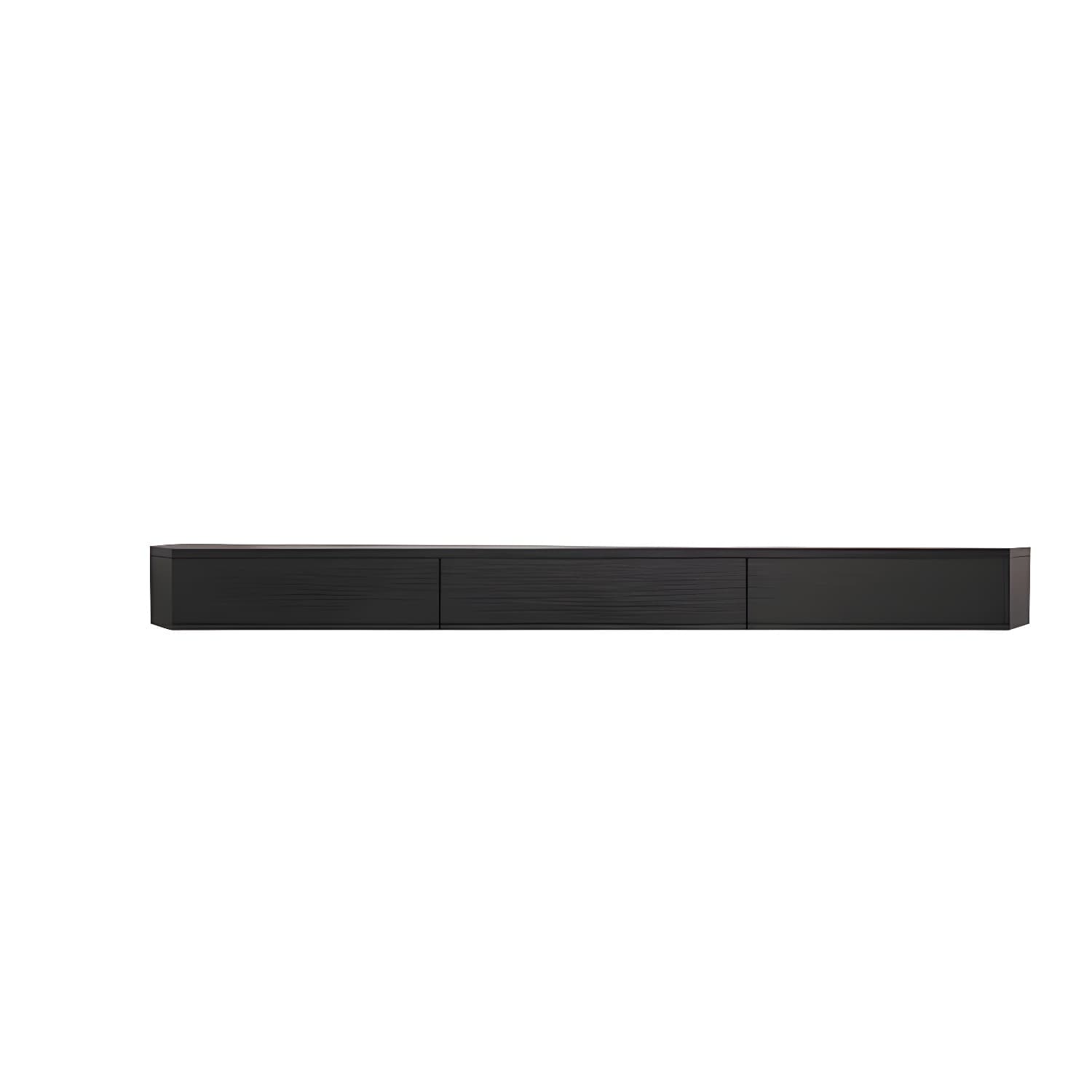 Contemporary Wall-Mounted TV Media Console with Cable Management thumbnail 1