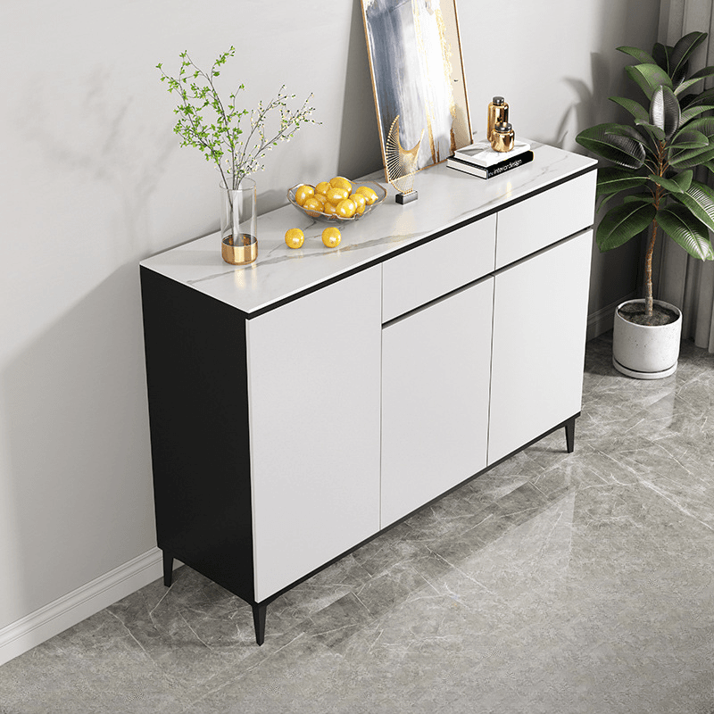 Versatile Sideboard with 2/3 Drawers, Closet Cabinet, Standard/Narrow/Wide Sizes, 3/Two Internal Shelves, Drawer Storage, Manufactured Wood/Stone Countertop, and 4/2/3 Doors thumbnail 2