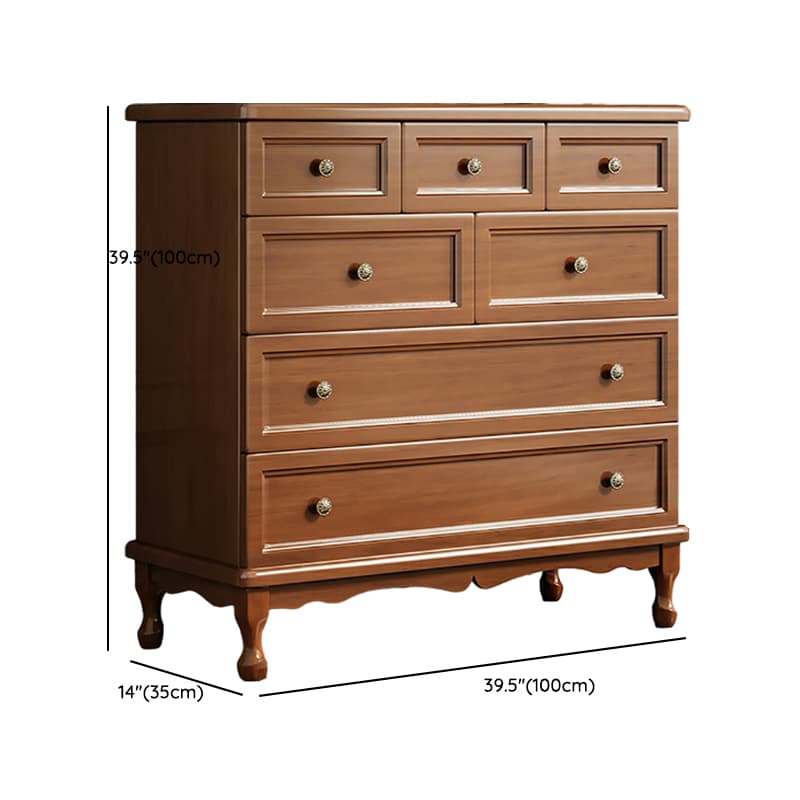 Solid Wood Countertop Storage Chest Traditional Style with Drawers thumbnail 27