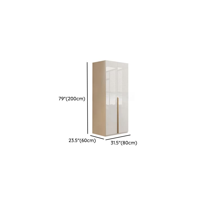 Chalk Minimalist Laminate Cabinet Armoire with Soft Close Drawer, Soft Close Door, Interior Shelves, and Clothing Rod thumbnail 20