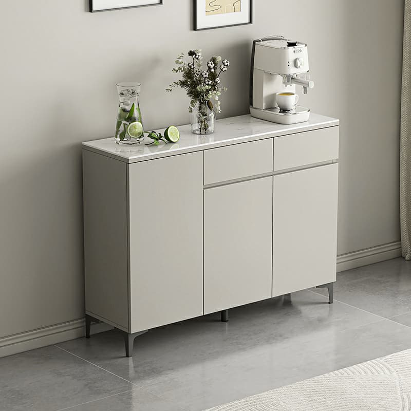 Contemporary Living Room Stone Top Sideboard with Doors and Drawers thumbnail 3