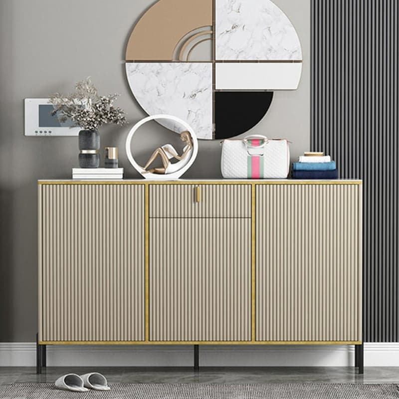 Free Standing Stone Wet-resistant Utility Storage Cabinet with 12 Interior Shelves & 3 Cabinets Living Room thumbnail 6