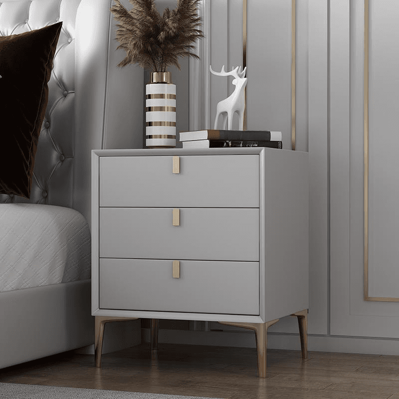 Modern Lumber Nightstand With Drawer Storage & Leg, 3 Drawers/2 Drawers thumbnail 17