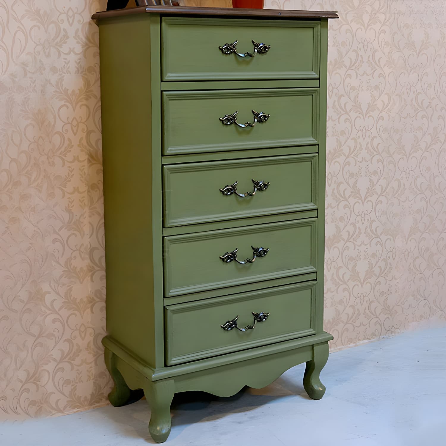Bedroom Storage Chest Wooden Nautical Vertical Chest with Drawers thumbnail 10