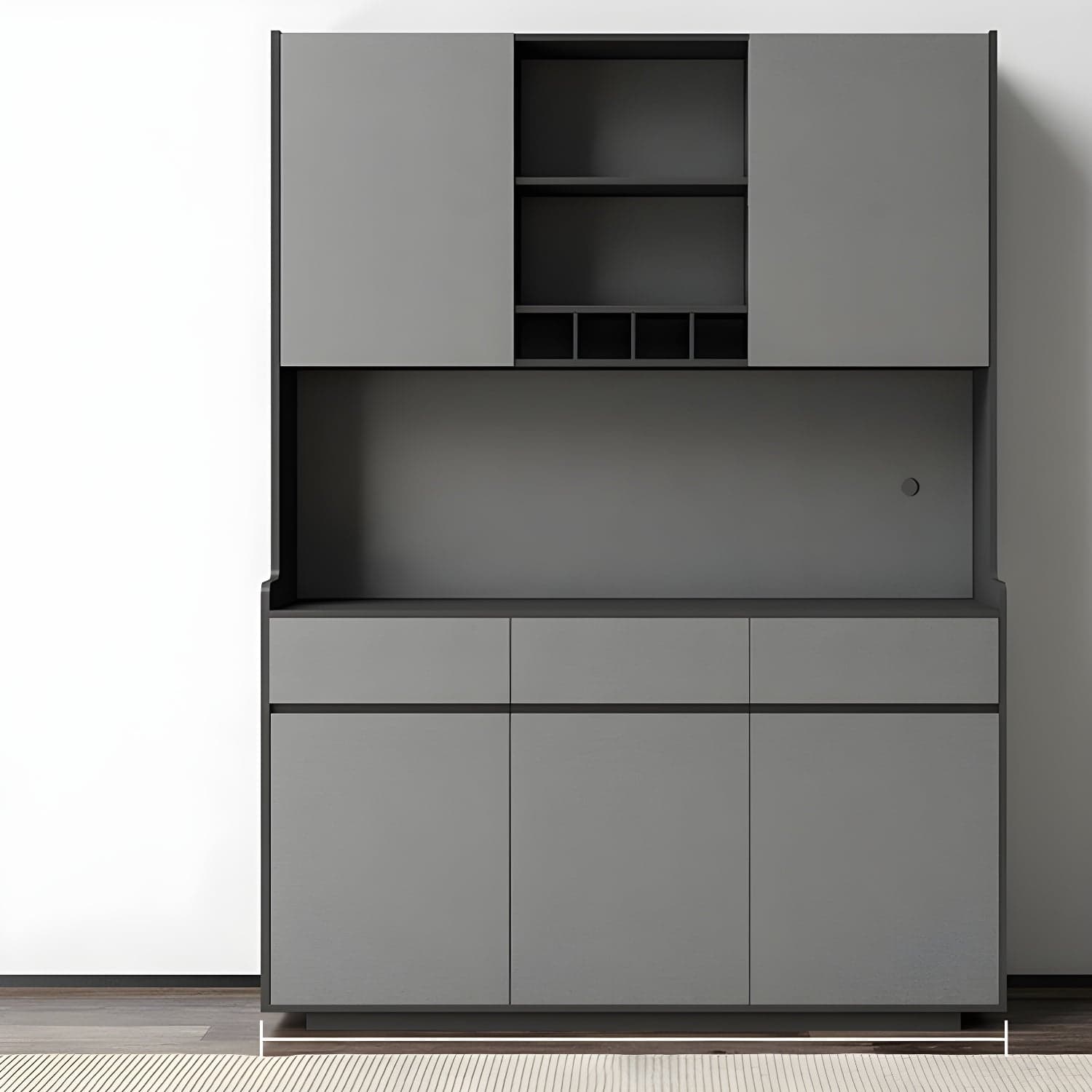 Five Doors Three Drawers Sideboard Glam Buffet Server for Living Room thumbnail 1