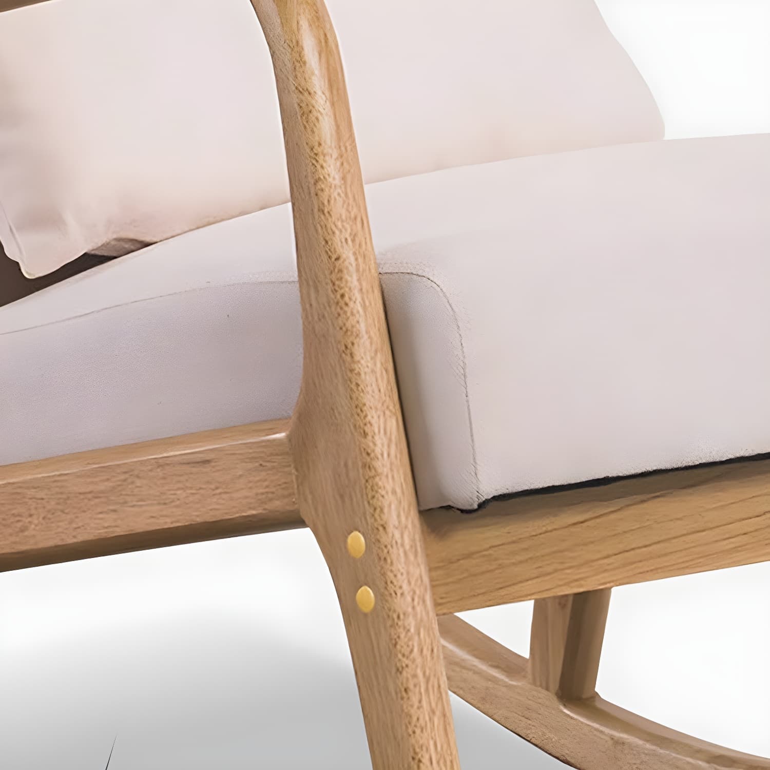 Mid-Century Modern Rocking Accent Chair with Solid Wood Frame and a Pillow thumbnail 15