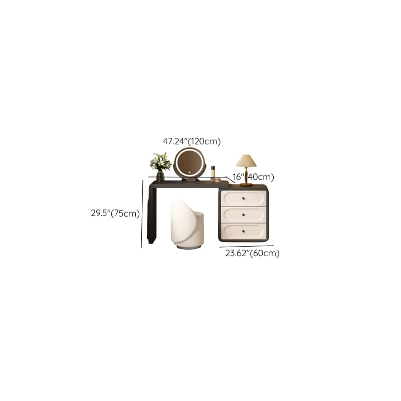 Midnight Black Scalable Makeup Vanity for Sleeping Room with Push-Pull Feature thumbnail 11