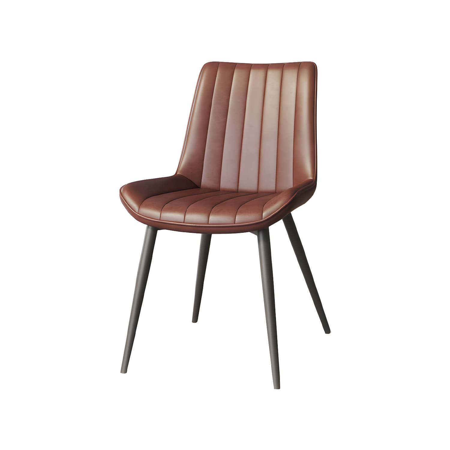 Scandinavian Study Room Leather Side Chair Matte Finish Parsons Dining Chairs thumbnail 6