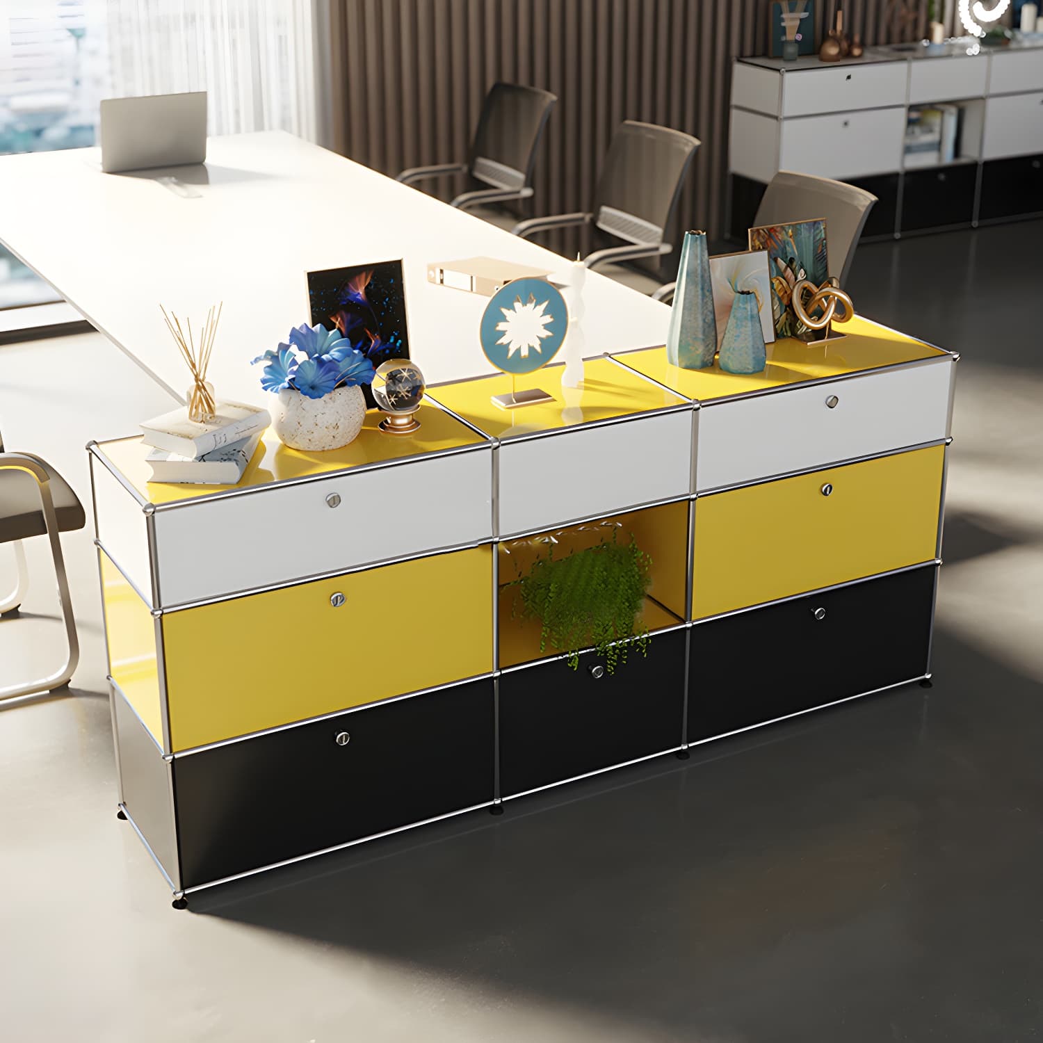 Modern Rectangle Storage Server Metal Sideboard for Dining Room thumbnail 9