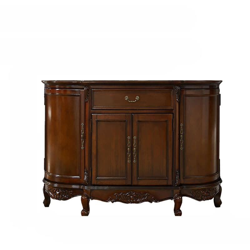 Traditional Wooden Sideboard with Storage Cabinets and Drawers