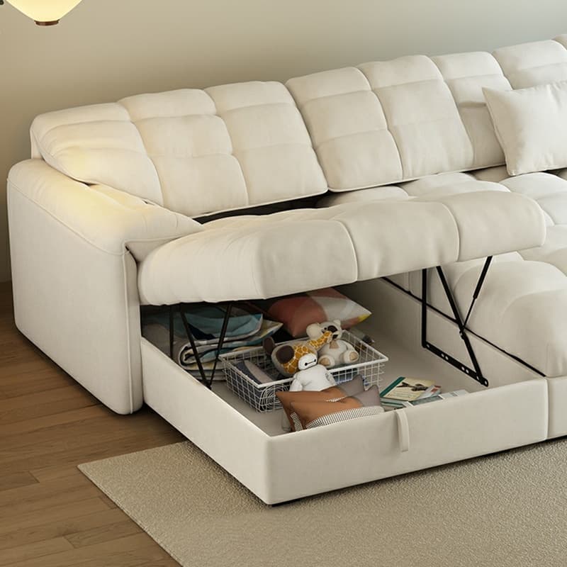 L-Shape/Straight Expandable Tufted Left Hand Facing/Horizontal Sofa Recliner/Sofa Couch with Concealed Support & Hidden Storage thumbnail 7