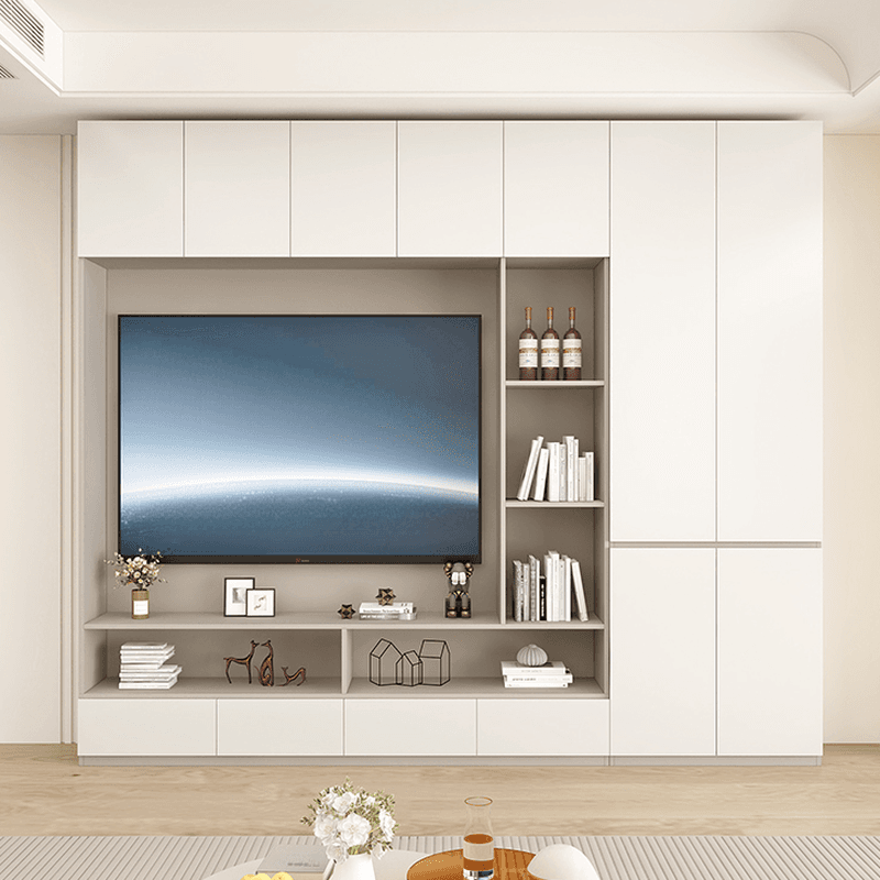 Rectangular Entertainment Center with Hutch, 2 Bookcases, Bridge, and Hutch Included thumbnail 6
