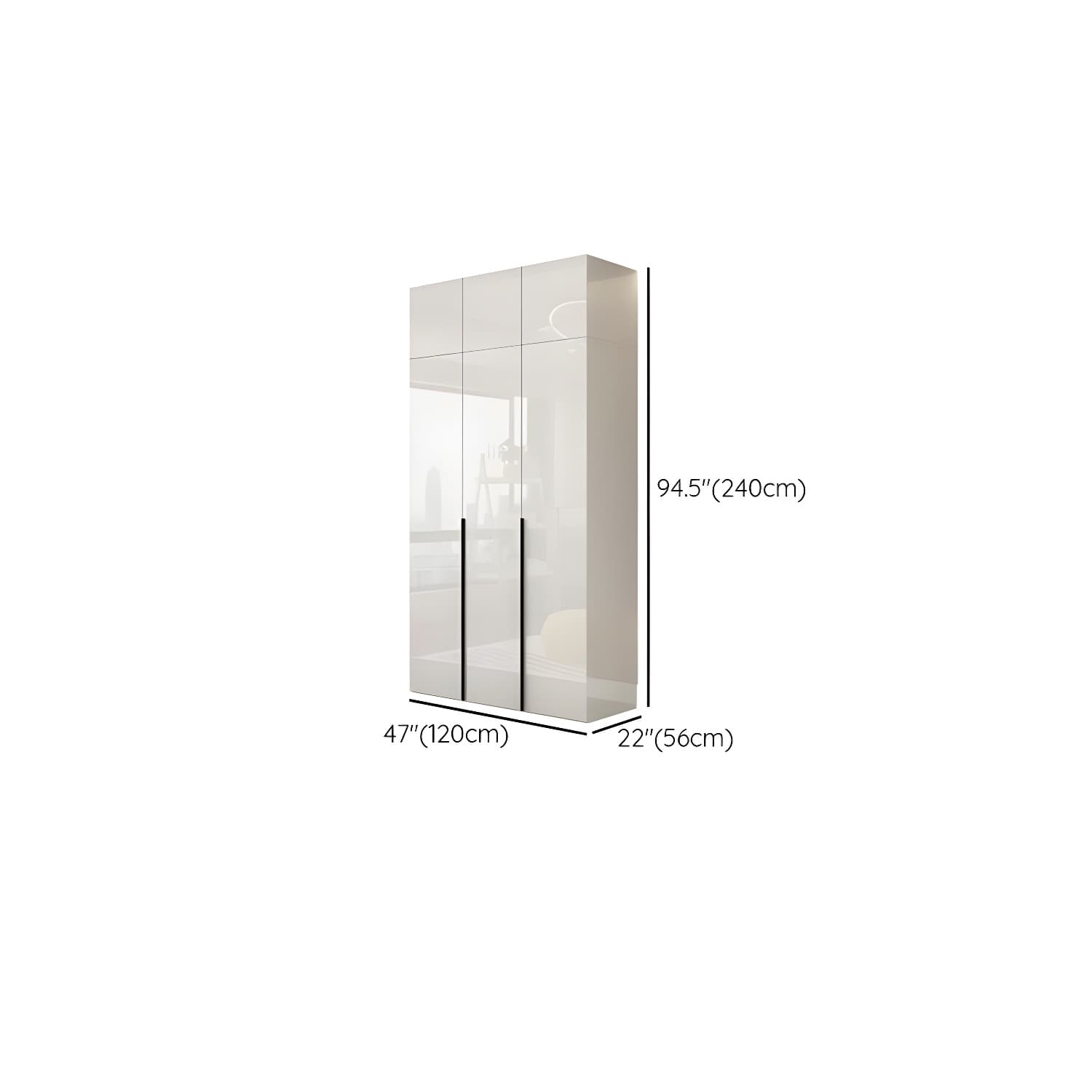 Modern Simple Style Double Door Storage Wardrobe for Bedroom thumbnail 17
