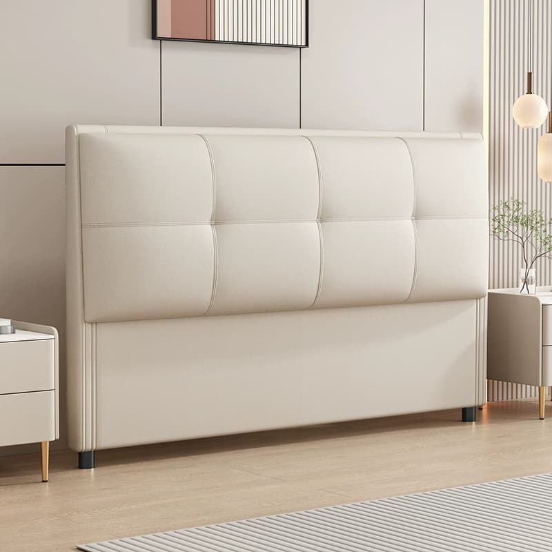 Modish Style Pine Wood Panel Headboard with No Distressing, Rectangle Shape for King/Queen/Full Bed, Featuring Sponge Upholstery Fill and Standard Height thumbnail 1