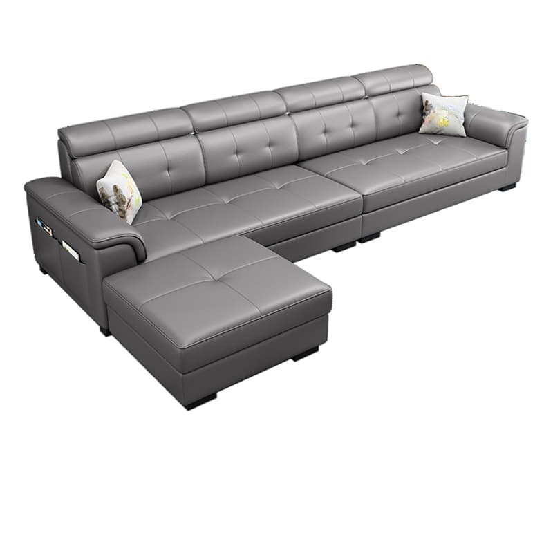 L-Shape Parlor Corner Sectional with Left Hand Facing Orientation, Decorative-stitched Tufting and Concealed Support thumbnail 5