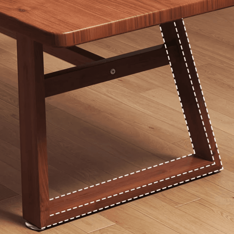 Rectangle Manufactured Wood Dining Table Set for 6/4 People with Padded Chairs, Back Support, and Brown Top thumbnail 10