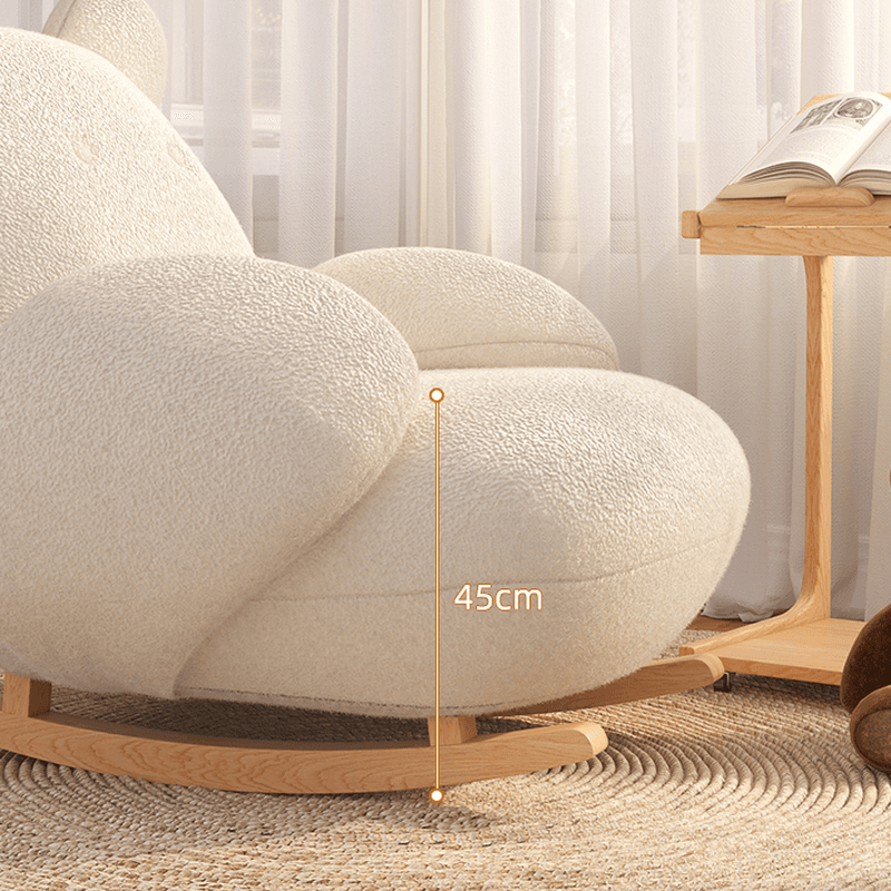 Contemporary Upholstered Rocking Chair with Cushioned Round Arm, Ottoman Included/Not Included thumbnail 14
