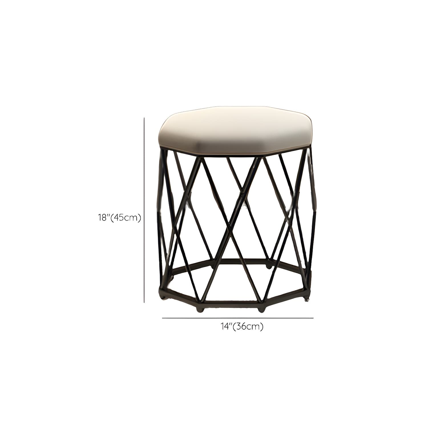 Contemporary Stone Top Vanity Table Set with Mirror and Stool Glam Slate Dressing Table thumbnail 22