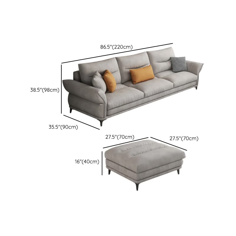 L-Shape/Straight Reversible/Horizontal Sofa Chaise/Sofa with Natural Wood Frame for Seats 5 thumbnail 12