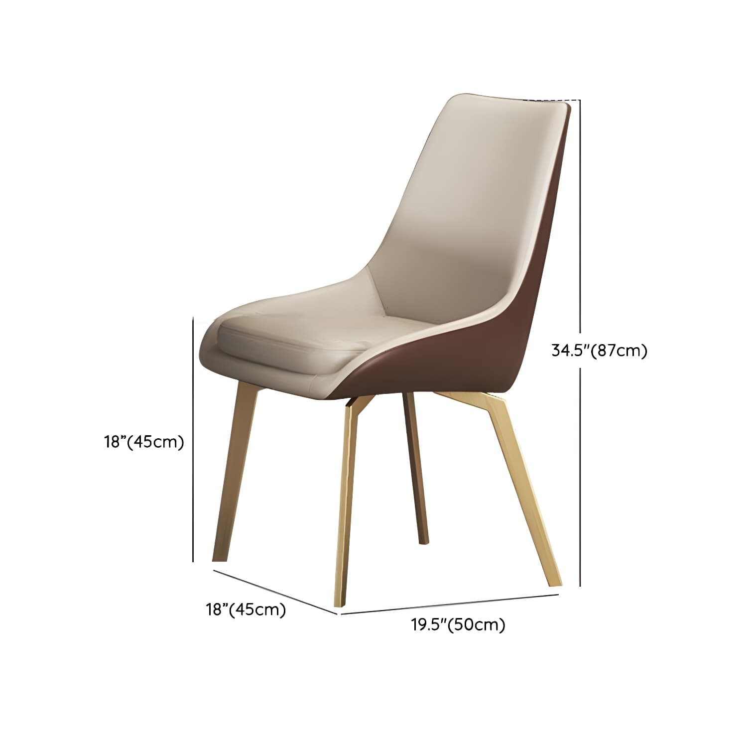 Glossy Beige Dining Table Set 1/2/5/7 Pcs Glam Dinette Set with Leather Chairs thumbnail 15