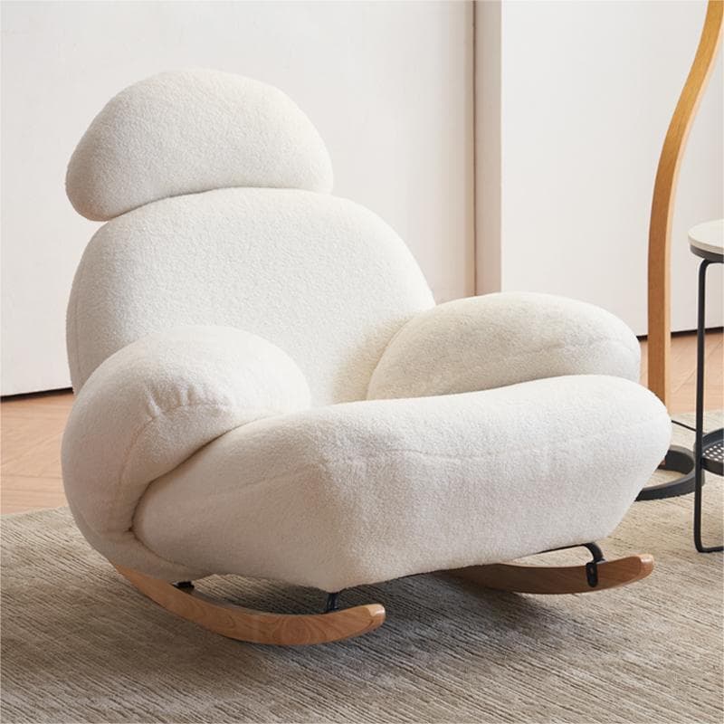 Rocking Chair Couch with Round Arm, Ottoman, Rear Back, Stationary - image 1