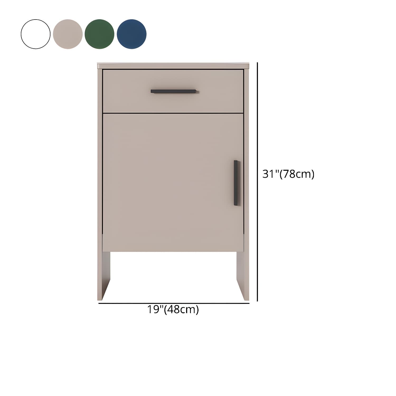 Modern Stone Top Accent Cabinet with Drawer Storage Cabinet 18.9" Long thumbnail 16