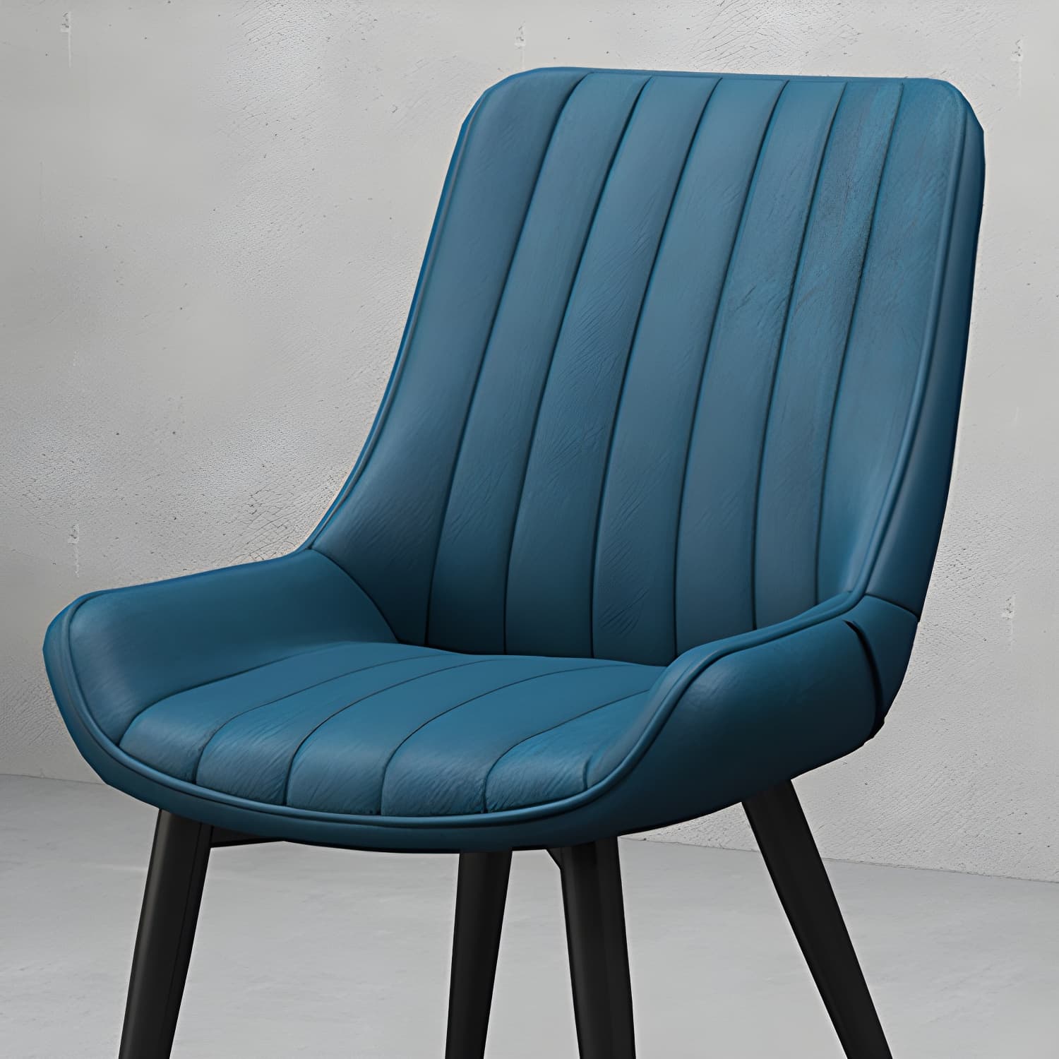 Metal Frame Dining Side Chair Faux Leather Upholstered Side Chair thumbnail 13