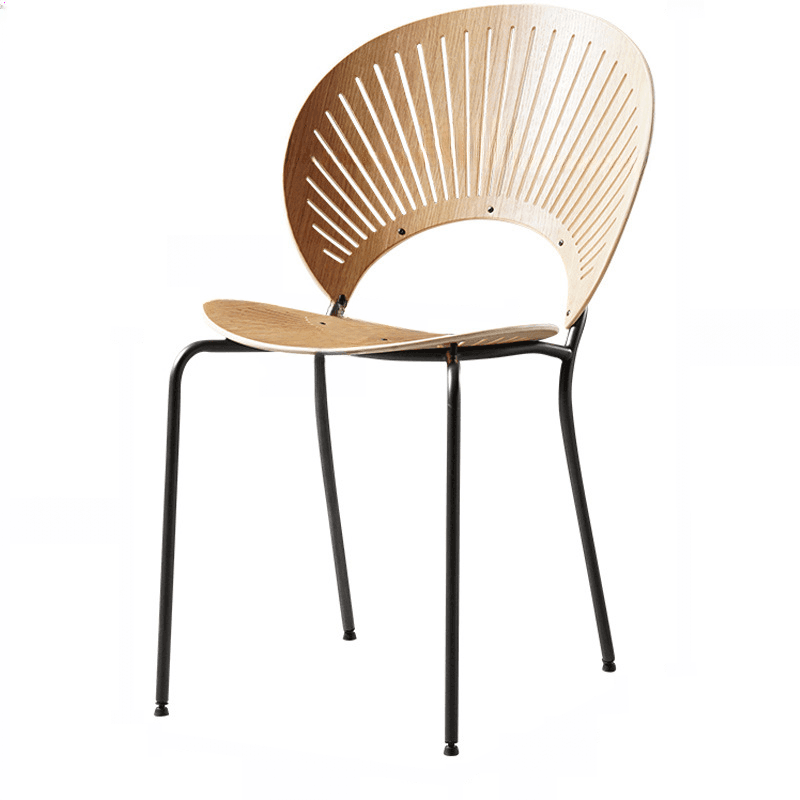 Dining Room Sturdy Side Chair with Outlined Frame and Foot Pads thumbnail 10