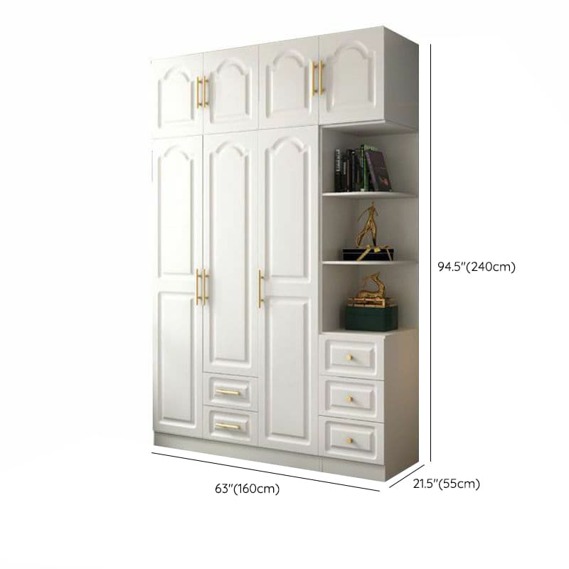 Contemporary Wood Chalk Wardrobe Closet with Interior Shelves&Clothing Rack&3-Drawer/6 Drawers/5-Drawer thumbnail 26