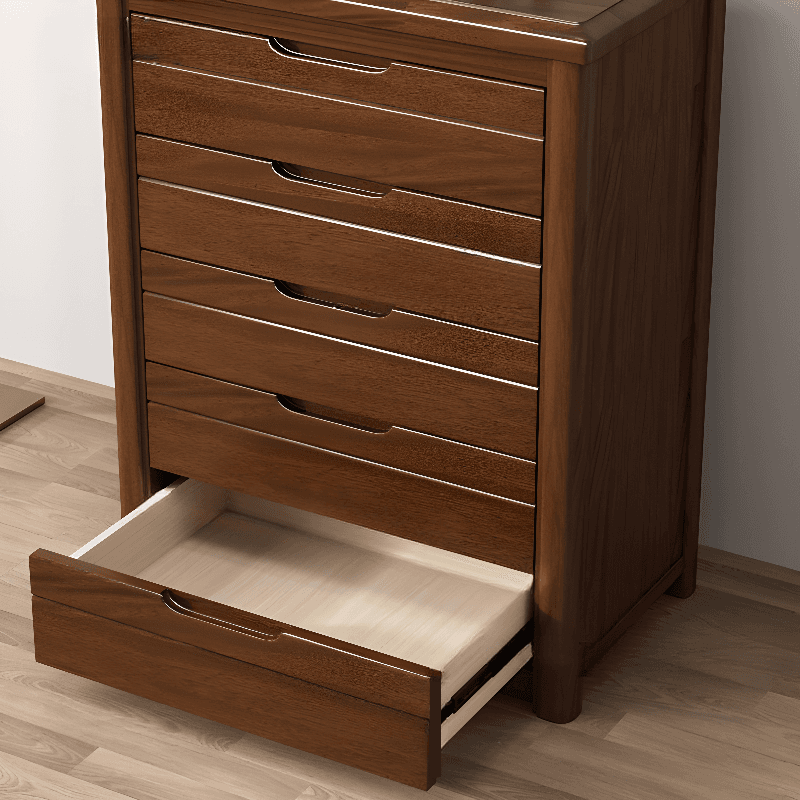 Trendy Walnut Wood Lingerie Chest/Double Dresser with 5/4/6 Drawers in Vertical/Horizontal Orientation thumbnail 9