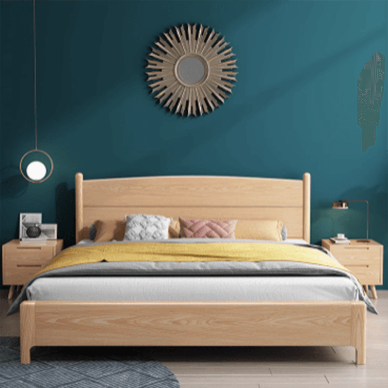 Modish Rubberwood Wingback/Panel Headboard in Rectangle/Camelback Shape for King/Queen/Full Bed, Free-standing Standard with No Distressing and Standard Height thumbnail 7