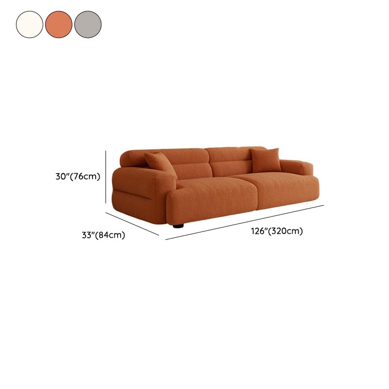 Modern Solid Color Tear Resistant Standard Sofa in Light Gray/White/Citrus Color with 4-seater/Seats 5/3-seater and 2 Pillows thumbnail 17